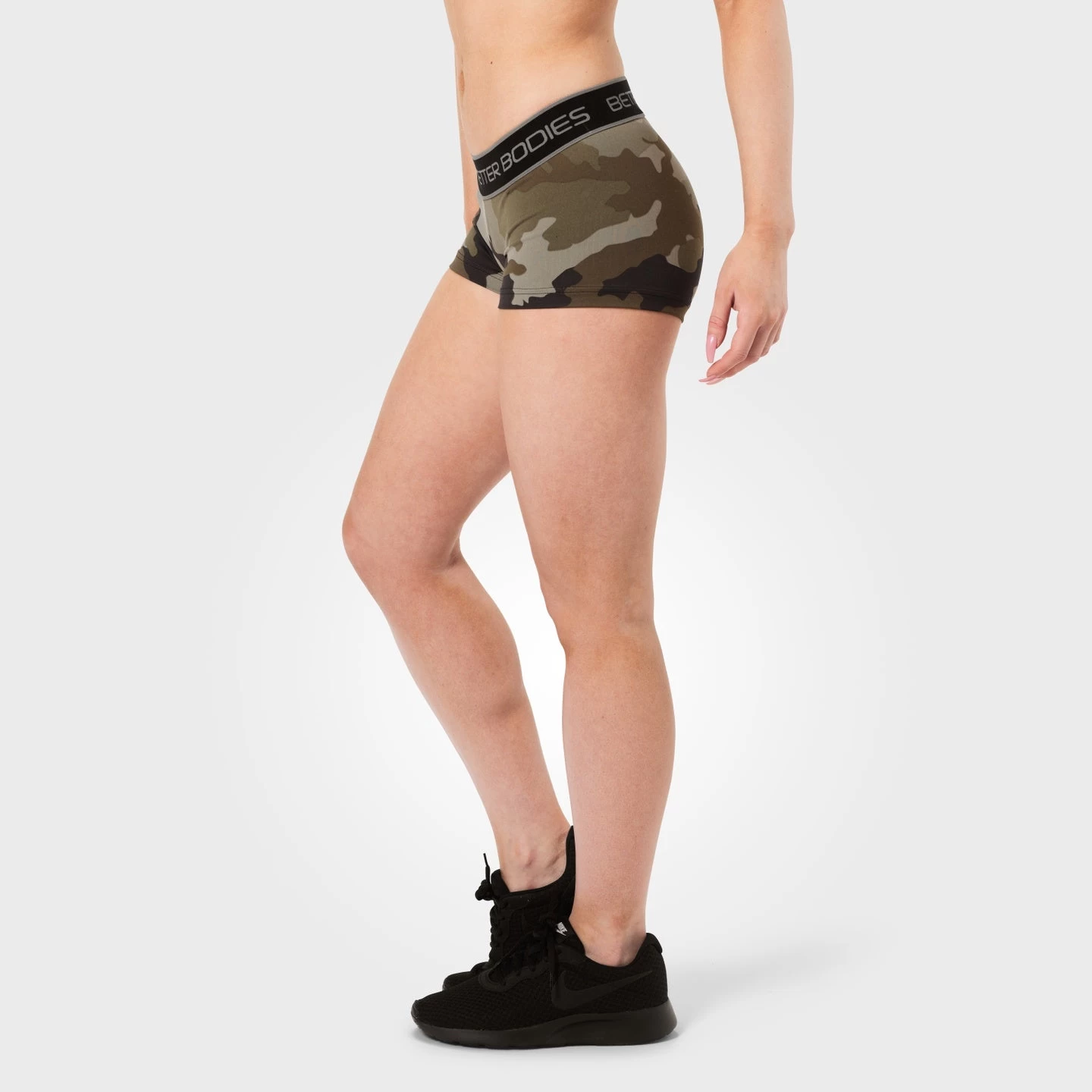 Better Bodies Fitness Hotpant - Green Camo 1 Better Bodies Fitness Hotpant - Green Camo
