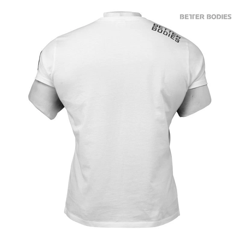 Better Bodies Basic Logo Tee - White 2 Better Bodies Basic Logo Tee - White - Image 2