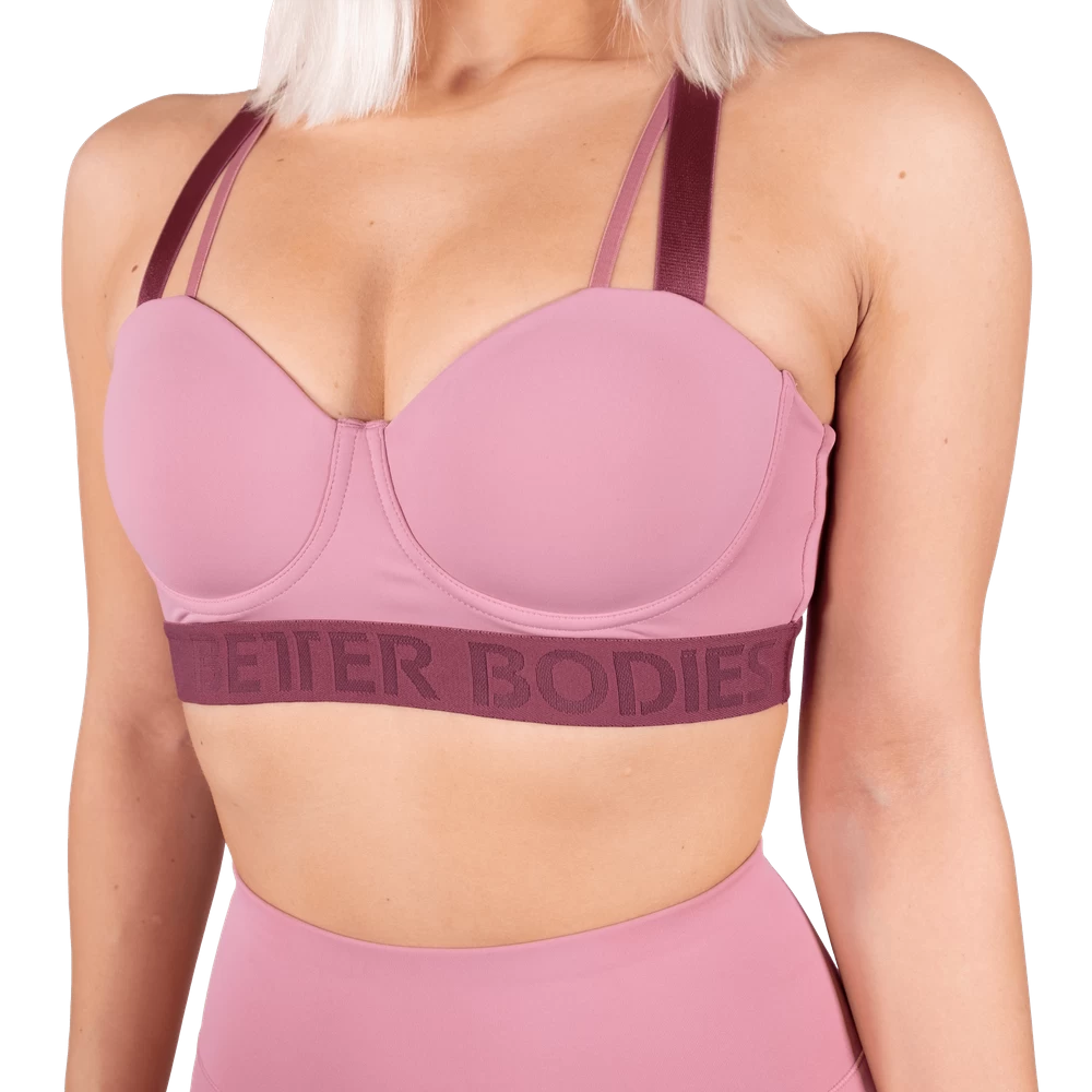 Better Bodies Waverly Sports Bra - Heather Pink 3 Better Bodies Waverly Sports Bra - Heather Pink - Image 3