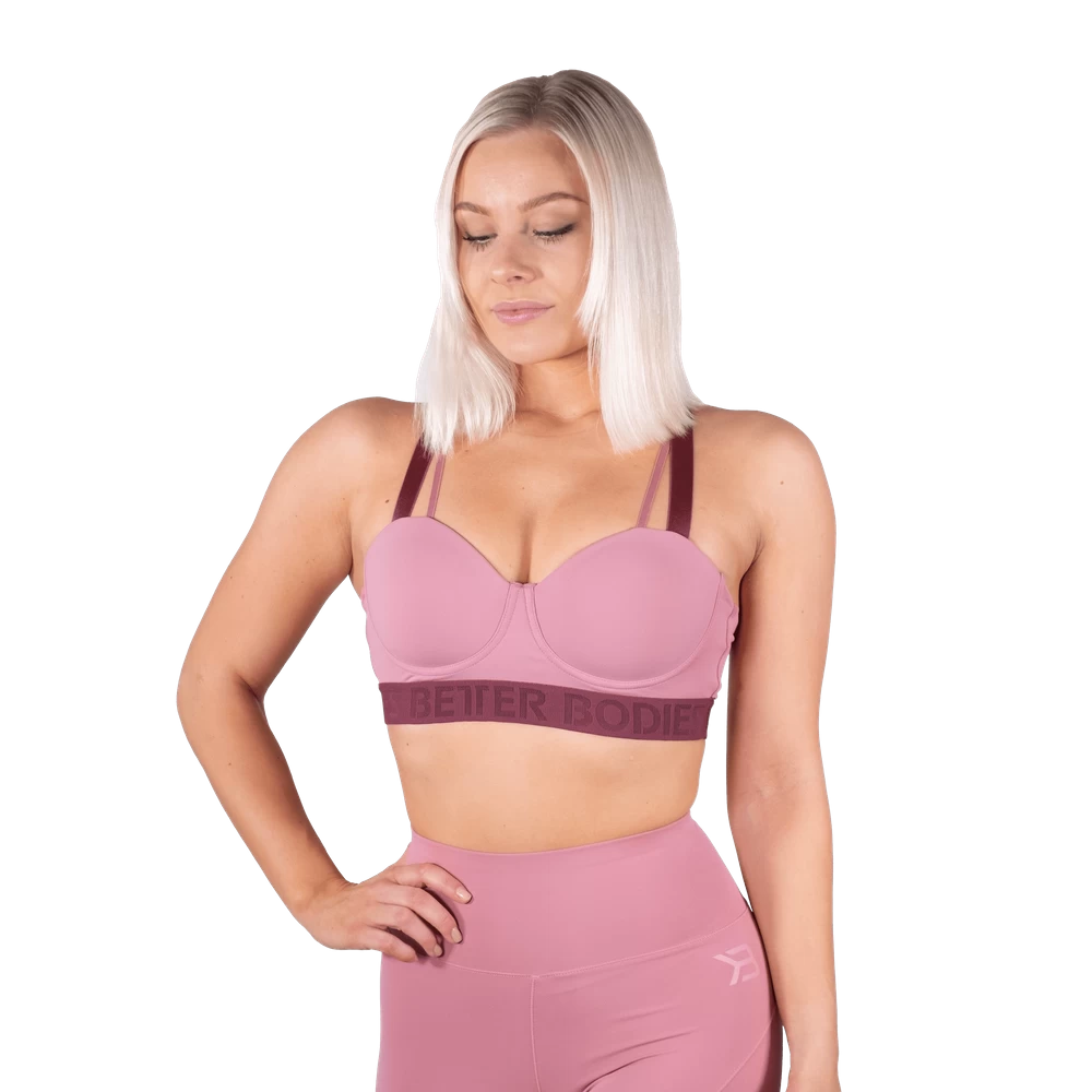 Better Bodies Waverly Sports Bra - Heather Pink 1 Better Bodies Waverly Sports Bra - Heather Pink
