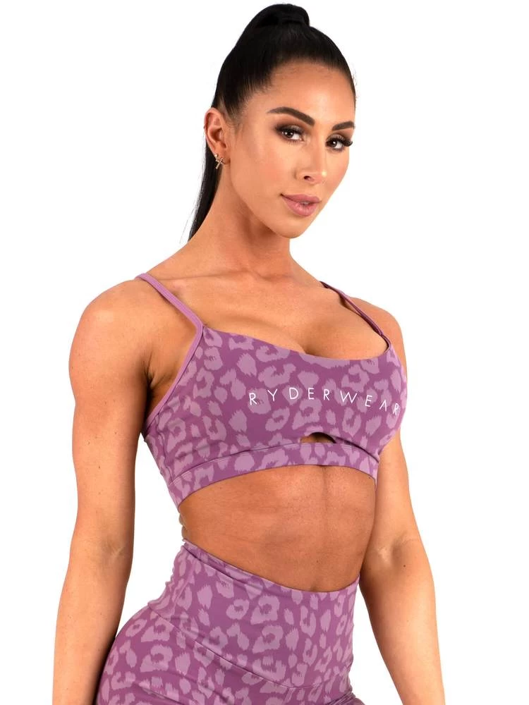 Ryderwear Animal Sports Bra - Leopard Purple - Image 3