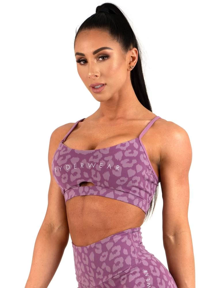 Ryderwear Animal Sports Bra - Leopard Purple - Image 4