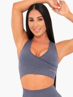 Ryderwear Geo Seamless Sports Bra - Navy -Ryderwear BLUE BRA 3 1000x1000 d03861fa a5d6 4750 9ea8 5ceed53a41f1