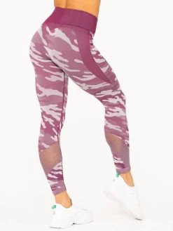 Ryderwear Camo Seamless High Waisted Leggings - Burgundy Camo -Ryderwear CAMO SEAMLESS BURGUNDY TIGHTS 0003 3 1000x1000 09dc2652 bccd 4836 9c6d 036266cc9076
