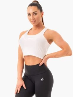 Ryderwear Cropped Racer Back Tank - White 6 Ryderwear Cropped Racer Back Tank - White -Ryderwear CROPPEDRECERBACKTANK WHITE 3 1000x1000 cfd66cc7 5707 409a 9c26 ded0a1a61ac5