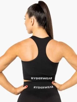 Ryderwear Electra Seamless Crop - Black -Ryderwear CROPTOP BLACK 4 1000x1000 92442be4 8b2a 4e40 bfef 65ba6bd093a8