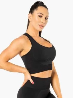 Ryderwear Electra Seamless Crop - Black -Ryderwear CROPTOP BLACK 5 1000x1000 6fd57ef2 74fb 4a3a a551 a7a54fe9622b