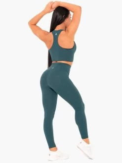 Ryderwear NKD High Waisted Leggings - Teal -Ryderwear GREEN TIGHTS 5 1000x1000 1895a62e 74f6 402b 90d7 fa83d563c010