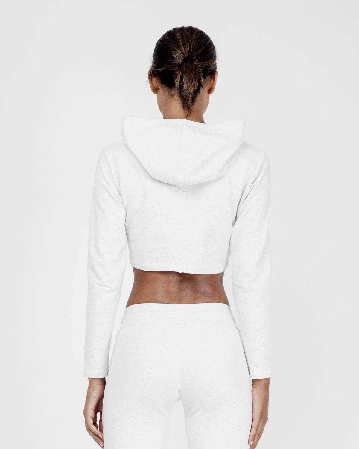 HERA X HERO Lea Crop Hoodie - Light Grey 2 HERA X HERO Lea Crop Hoodie - Light Grey - Image 2