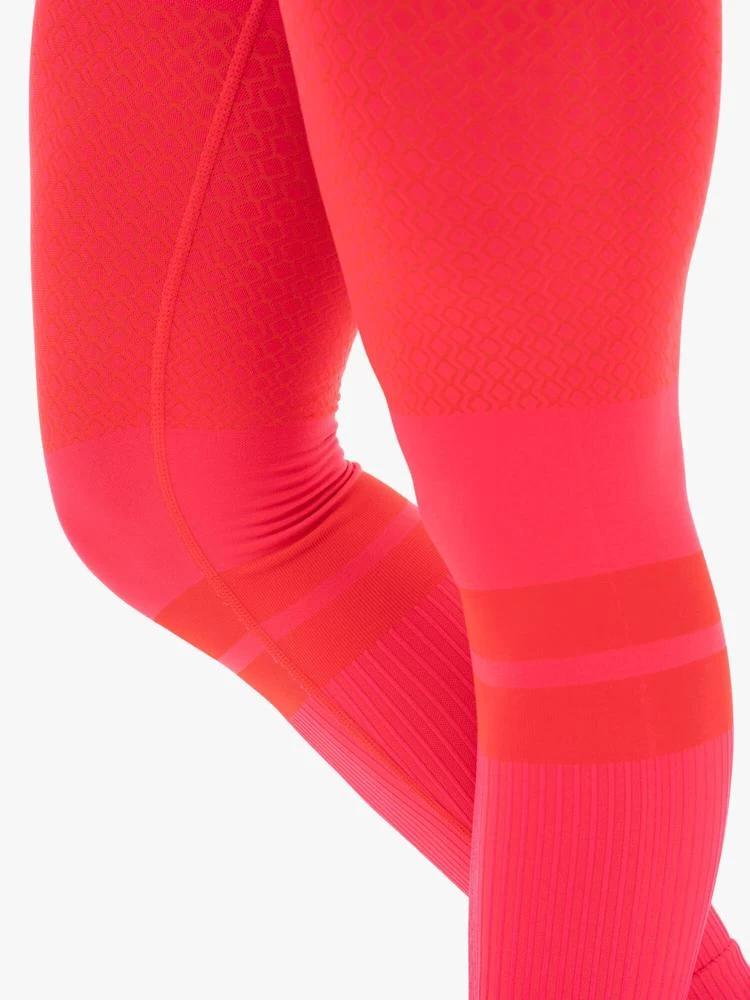 Ryderwear Freestyle Seamless High Waisted Leggings - Red 5 Ryderwear Freestyle Seamless High Waisted Leggings - Red - Image 5