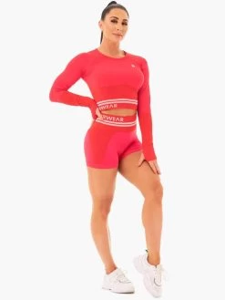 Ryderwear Freestyle Seamless High Waisted Shorts - Red -Ryderwear HIGHWAISTEDSHORTS RED 5 1000x1000 6852d737 b9ae 45a9 bbaf c94b74c48bd6