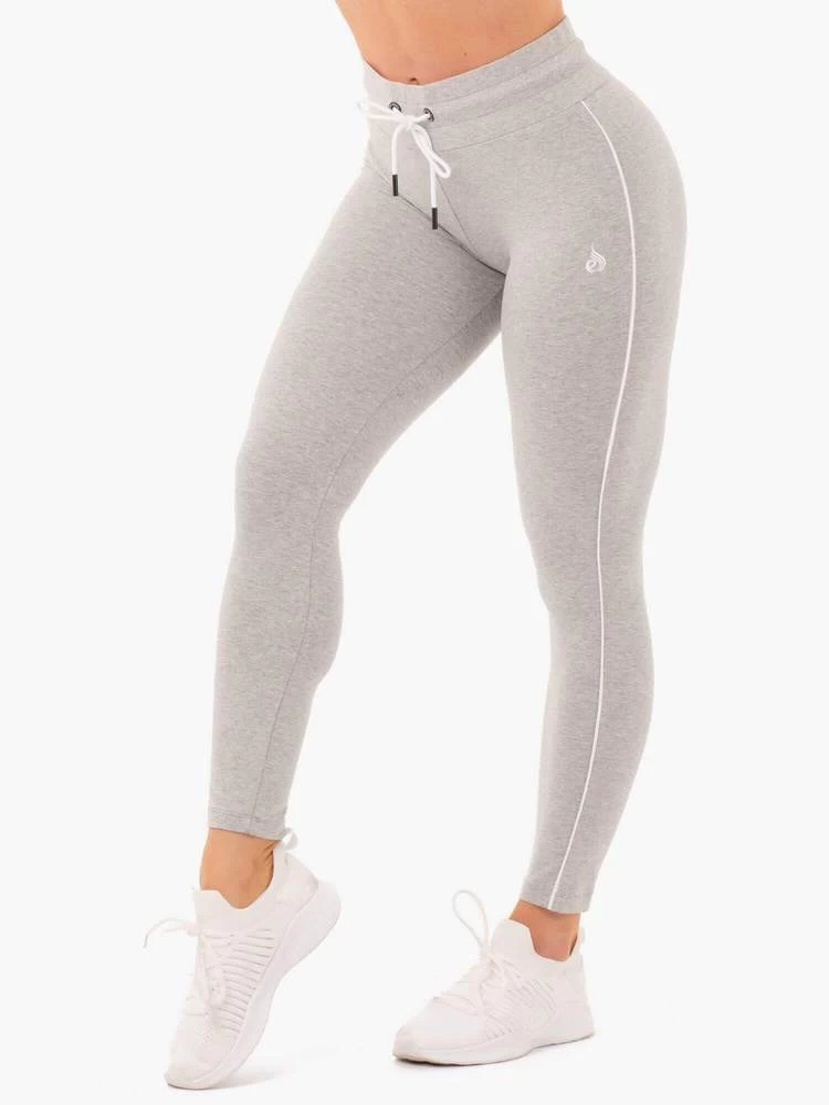 Ryderwear High Waisted Track Leggings - Grey 1 Ryderwear High Waisted Track Leggings - Grey