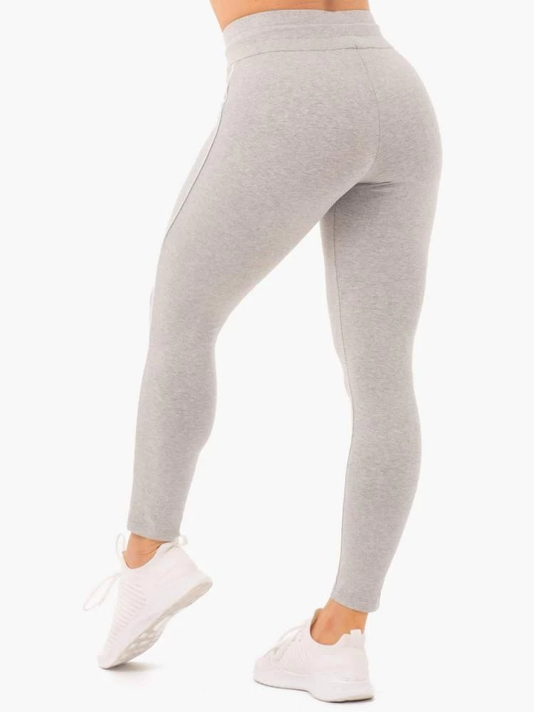 Ryderwear High Waisted Track Leggings - Grey 2 Ryderwear High Waisted Track Leggings - Grey - Image 2