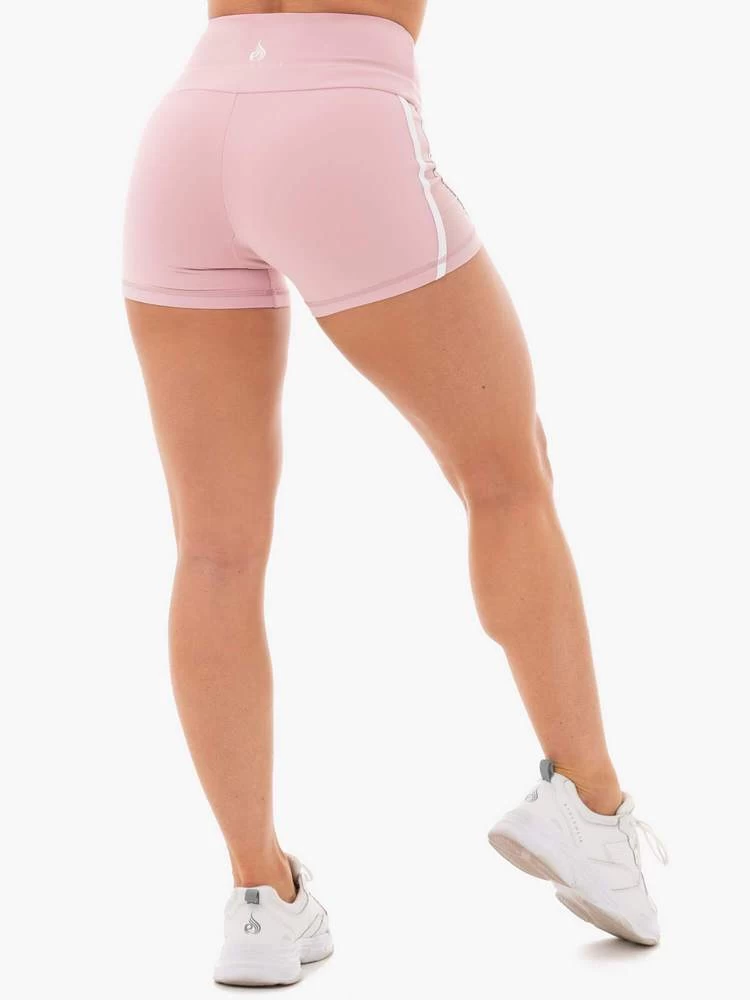 Ryderwear Collide High Waisted Booty Shorts - Dusty Pink 3 Ryderwear Collide High Waisted Booty Shorts - Dusty Pink - Image 3