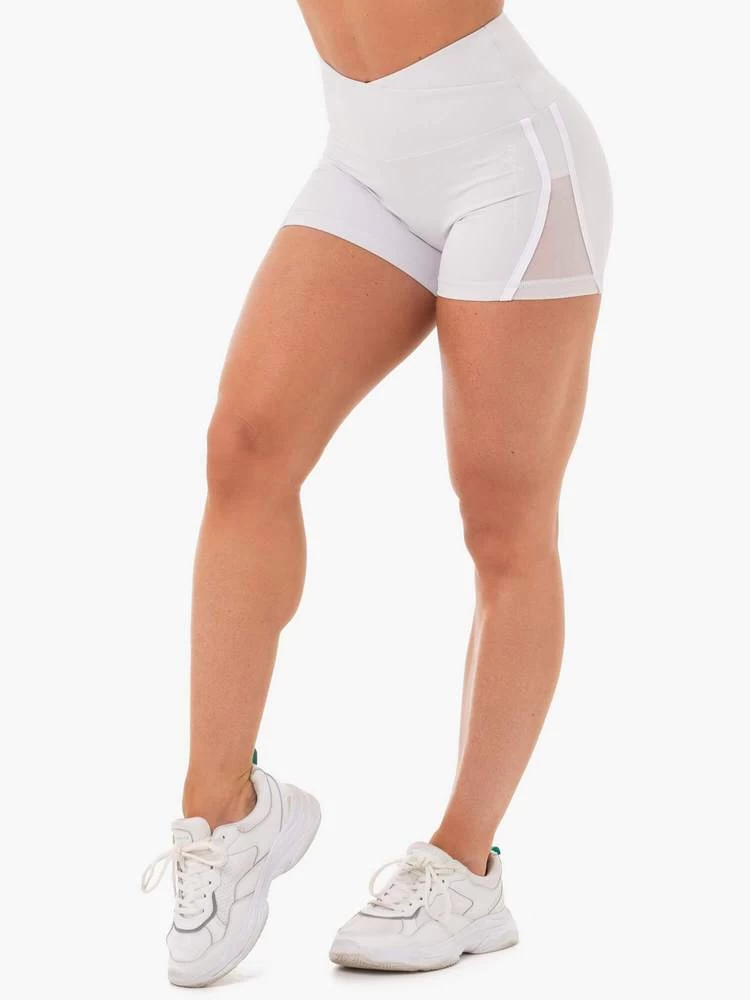 Ryderwear Collide High Waisted Booty Shorts - Pebble Grey 1 Ryderwear Collide High Waisted Booty Shorts - Pebble Grey