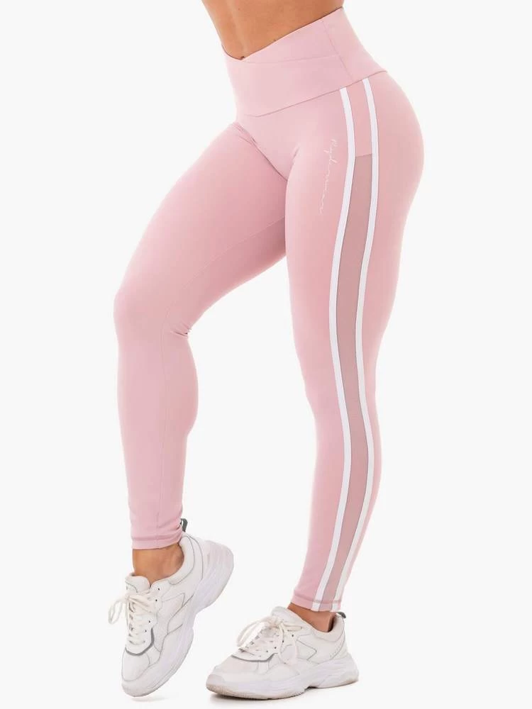 Ryderwear Collide High Waisted Leggings - Dusty Pink 1 Ryderwear Collide High Waisted Leggings - Dusty Pink
