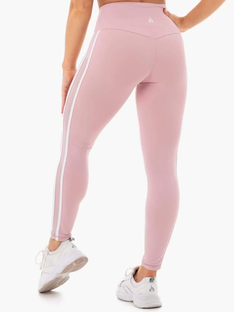 Ryderwear Collide High Waisted Leggings - Dusty Pink 2 Ryderwear Collide High Waisted Leggings - Dusty Pink - Image 2