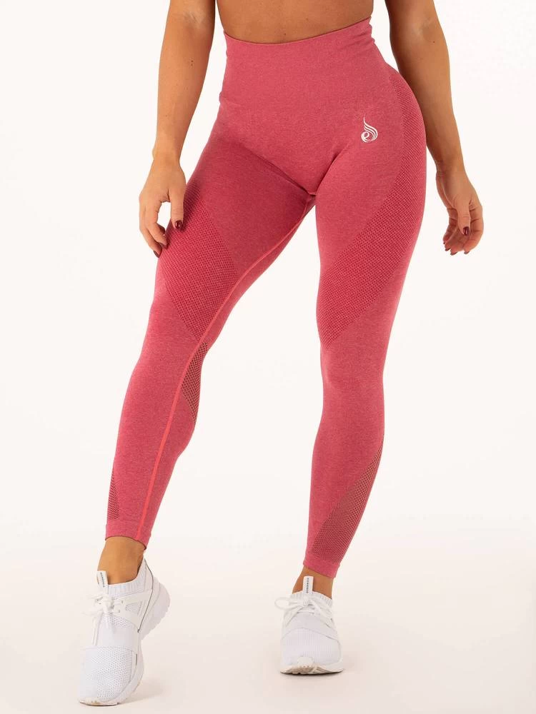 Ryderwear Seamless Tights - Hot Pink Marl 1 Ryderwear Seamless Tights - Hot Pink Marl