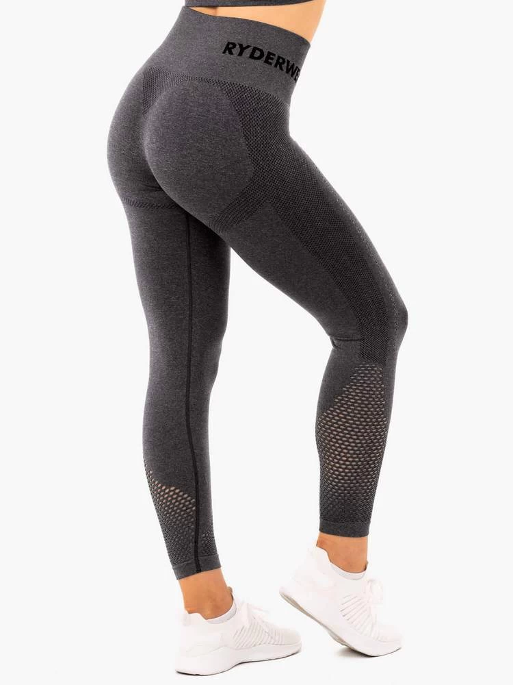 Ryderwear Seamless Staples Leggings - Charcoal Marl 3 Ryderwear Seamless Staples Leggings - Charcoal Marl - Image 3