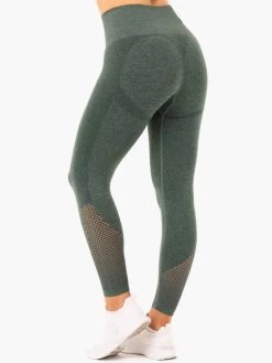 Ryderwear Seamless Staples Leggings - Forest Green Marl -Ryderwear LEGGINGS FORESTGREENMARL 2 1000x1000 511a7db2 1416 4eda 8cbf c305ad98676f