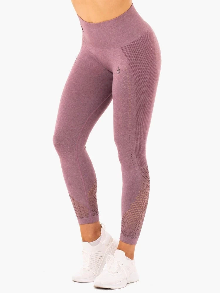 Ryderwear Seamless Staples Leggings - Purple Marl 1 Ryderwear Seamless Staples Leggings - Purple Marl