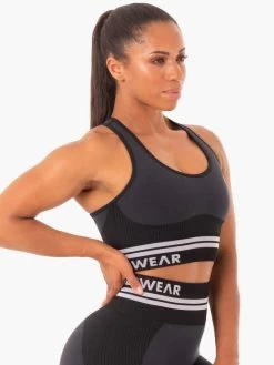 Ryderwear Freestyle Seamless Longline Sports Bra - Black -Ryderwear LONGLINESPORTSBRA BLACK 7 1000x1000 3eb8040c e5d1 4664 9663 a77e410ead49