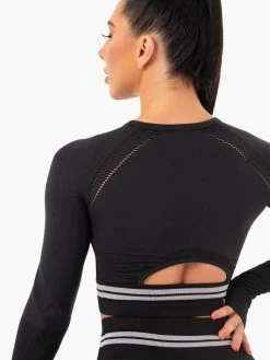 Ryderwear Freestyle Seamless Long Sleeve Crop - Black 12 Ryderwear Freestyle Seamless Long Sleeve Crop - Black -Ryderwear LONGSLEEVECROP BLACK 3 1000x1000 96e77194 e5cd 4078 8ede b9fefb9a0c95