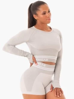 Ryderwear Freestyle Seamless Long Sleeve Crop - Grey 14 Ryderwear Freestyle Seamless Long Sleeve Crop - Grey -Ryderwear LONGSLEEVECROP GREY 7 1000x1000 0ff9d72f d3fe 4fb7 ae14 3915b1795a28