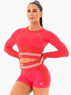 Ryderwear Freestyle Seamless Long Sleeve Crop - Red 9 Ryderwear Freestyle Seamless Long Sleeve Crop - Red -Ryderwear LONGSLEEVECROP RED 3 1000x1000 4bee7e74 ca21 4baf 8fef ee32975287a3