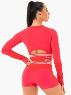 Ryderwear Freestyle Seamless Long Sleeve Crop - Red 10 Ryderwear Freestyle Seamless Long Sleeve Crop - Red -Ryderwear LONGSLEEVECROP RED 4 1000x1000 538e131d da7a 4a2e bc62 38741b492fbf
