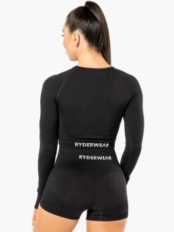 Ryderwear -Ryderwear LONGSLEEVECROPTOP BLACK 2 1000x1000 c9942049 5405 4ea7 ad05 97743408fbad