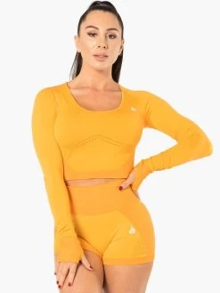 Ryderwear Electra Seamless Long Sleeve Crop - Electric Yellow 8 Ryderwear Electra Seamless Long Sleeve Crop - Electric Yellow -Ryderwear LONGSLEEVECROPTOP ELECTRICYELLOW 3 1000x1000 7d0bd8af e5cc 476c 931c 4e0b3ba03689