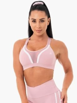 Ryderwear Collide Mesh Contour Sports Bra - Dusty Pink