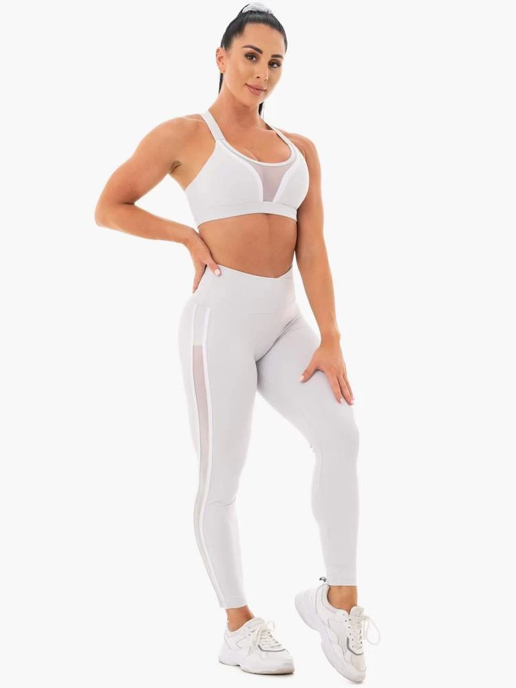 Ryderwear Collide Mesh Contour Sports Bra - Pebble Grey 6 Ryderwear Collide Mesh Contour Sports Bra - Pebble Grey - Image 6