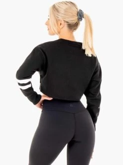 Ryderwear Motion Cropped Sweater - Black 6 Ryderwear Motion Cropped Sweater - Black -Ryderwear MotionCroppedSweater Black 003 1