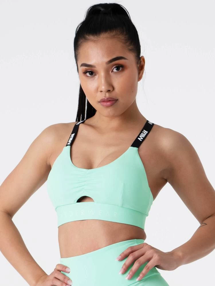 Ryderwear Pastels Scrunch Sports Bra - Mint 1 Ryderwear Pastels Scrunch Sports Bra - Mint