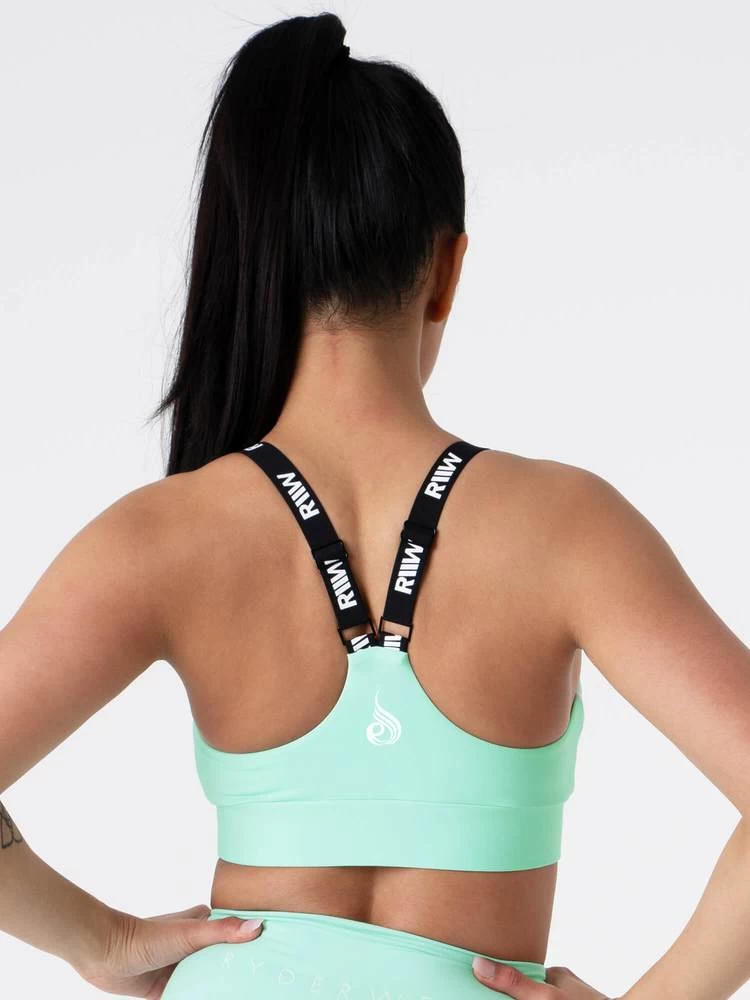 Ryderwear Pastels Scrunch Sports Bra - Mint 4 Ryderwear Pastels Scrunch Sports Bra - Mint - Image 4