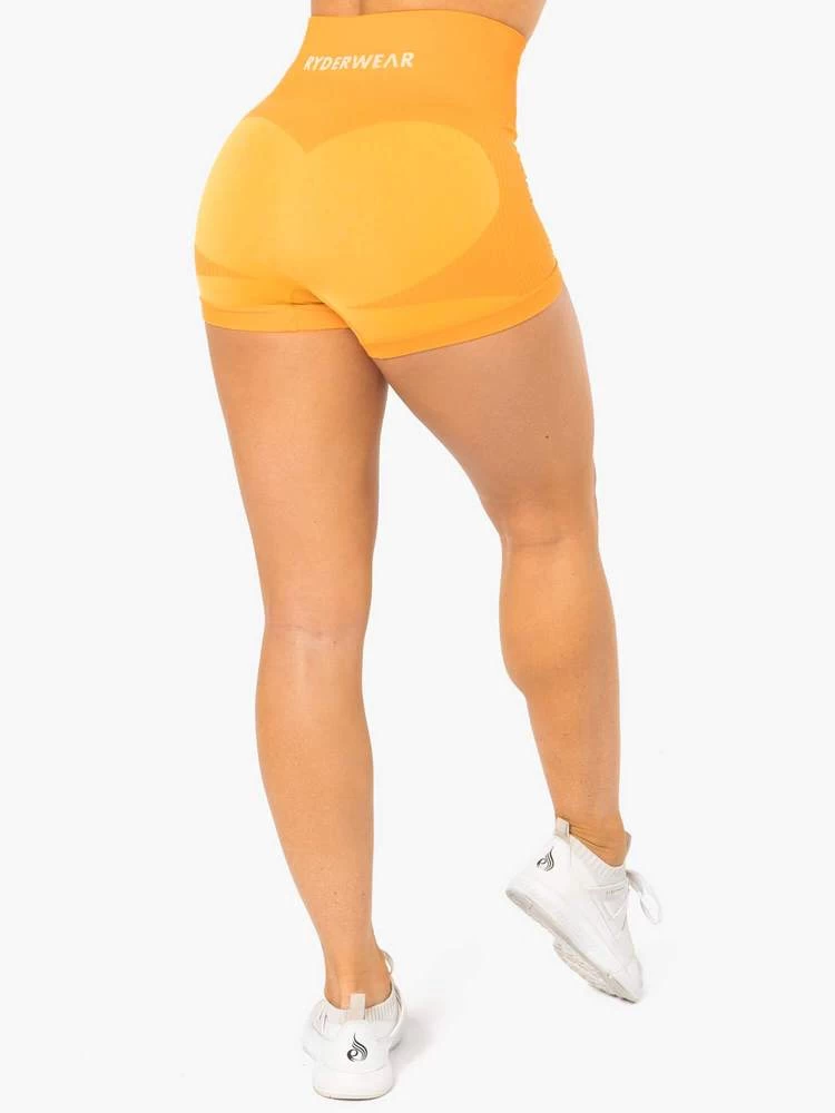 Ryderwear Electra Seamless Shorts - Electric Yellow 3 Ryderwear Electra Seamless Shorts - Electric Yellow - Image 3