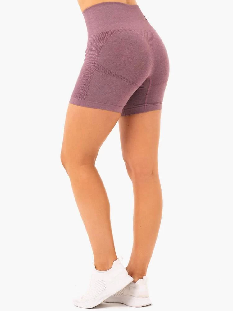 Ryderwear Seamless Staples Shorts - Purple Marl 2 Ryderwear Seamless Staples Shorts - Purple Marl - Image 2