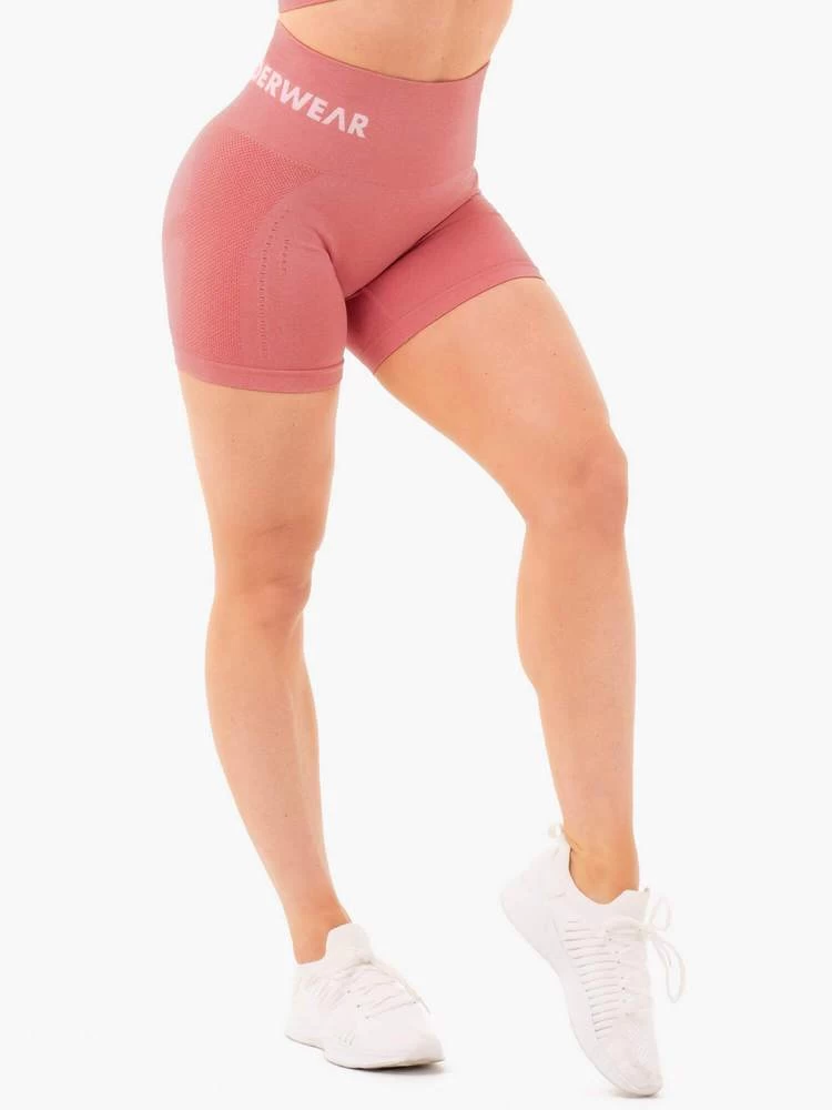 Ryderwear Seamless Staples Shorts - Rose Pink Marl 4 Ryderwear Seamless Staples Shorts - Rose Pink Marl - Image 4