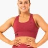 Ryderwear Seamless Staples Sports Bra - Cherry Red Marl