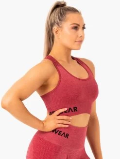 Ryderwear Seamless Staples Sports Bra - Cherry Red Marl -Ryderwear SPORTSBRA CHERRYREDMARL 5 1000x1000 573b3134 6f26 4581 9485 b27add866797