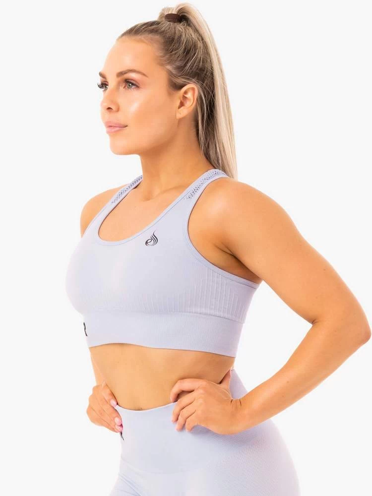 Ryderwear Seamless Staples Sports Bra - Lilac Marl 3 Ryderwear Seamless Staples Sports Bra - Lilac Marl - Image 3