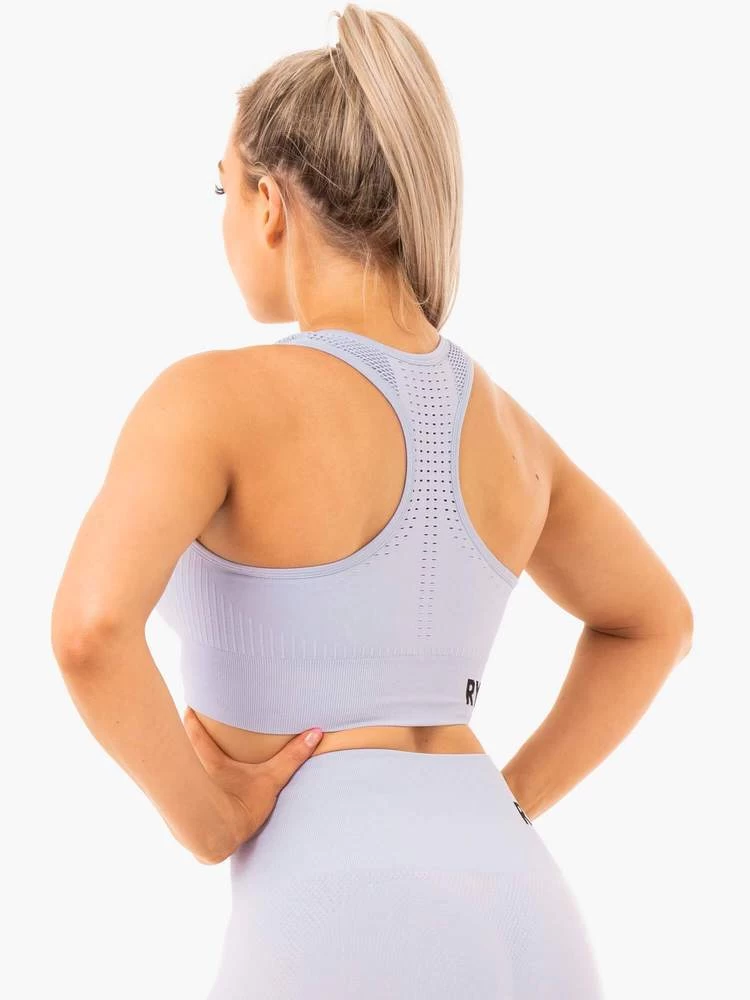 Ryderwear Seamless Staples Sports Bra - Lilac Marl 4 Ryderwear Seamless Staples Sports Bra - Lilac Marl - Image 4