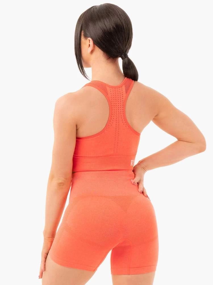 Ryderwear Seamless Staples Sports Bra - Orange Marl 2 Ryderwear Seamless Staples Sports Bra - Orange Marl - Image 2