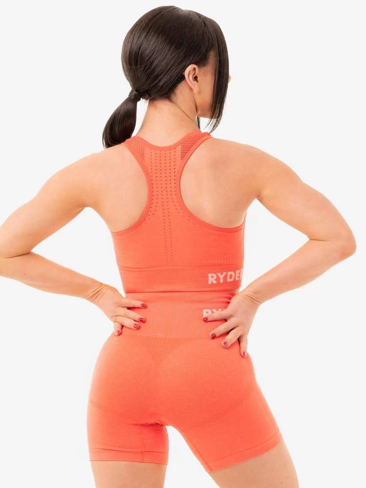 Ryderwear Seamless Staples Sports Bra - Orange Marl 3 Ryderwear Seamless Staples Sports Bra - Orange Marl - Image 3