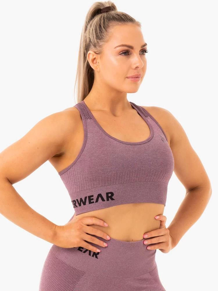 Ryderwear Seamless Staples Sports Bra - Purple Marl 5 Ryderwear Seamless Staples Sports Bra - Purple Marl - Image 5