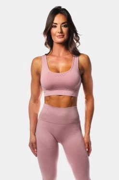 Jed North Luxe Sports Bra - Pink -Ryderwear WOMTOP023 Luxe Bra Pink Front 600x c1470fba 430e 4340 a70d dabe23af87d6