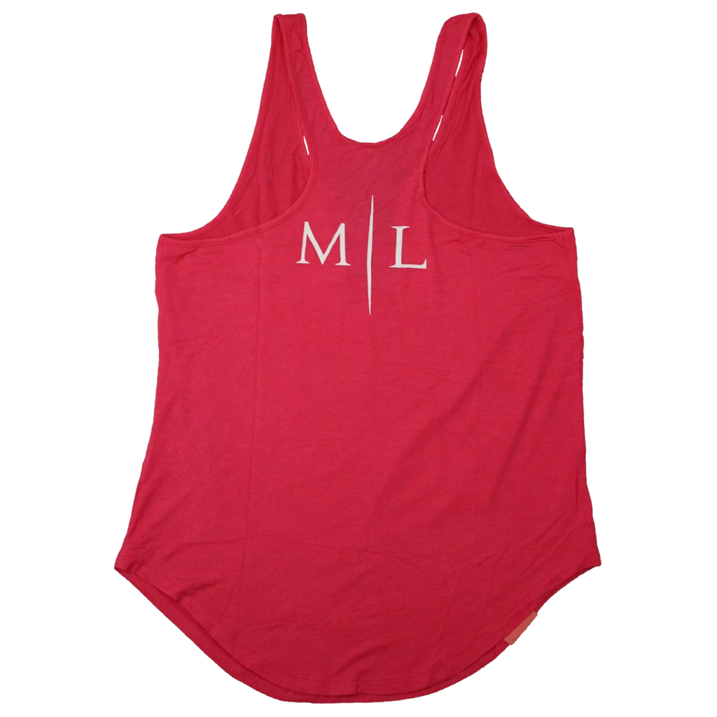 Muscle League Womens Style Tank - Pink/White 2 Muscle League Womens Style Tank - Pink/White - Image 2